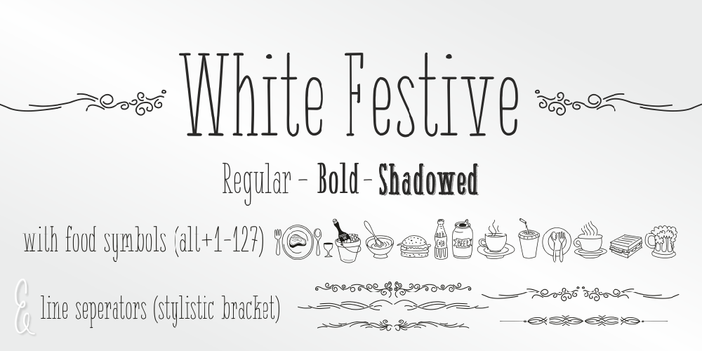 White Festive Demo font
