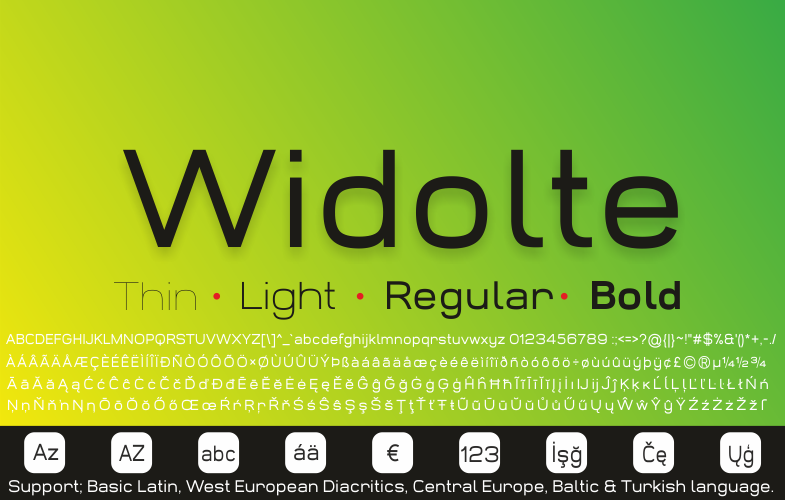 Widolte Regular Demo font