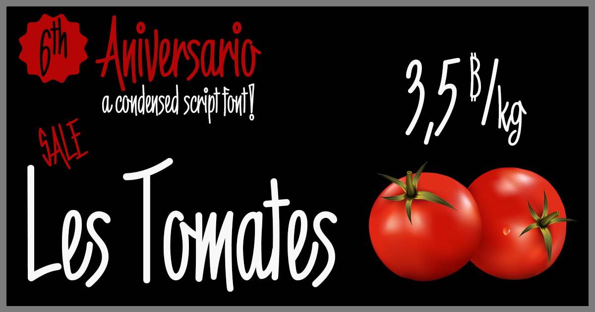 6th Aniversario font