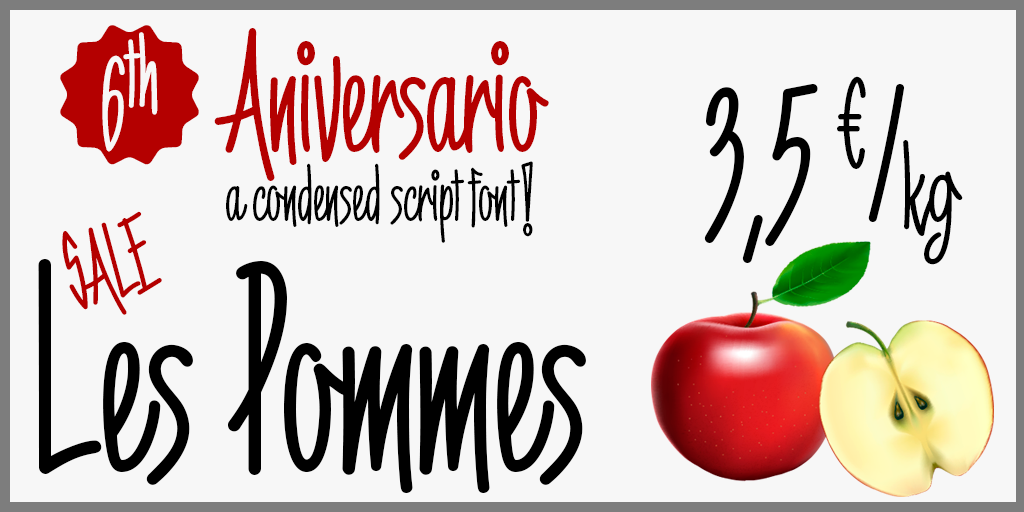 6th Aniversario font