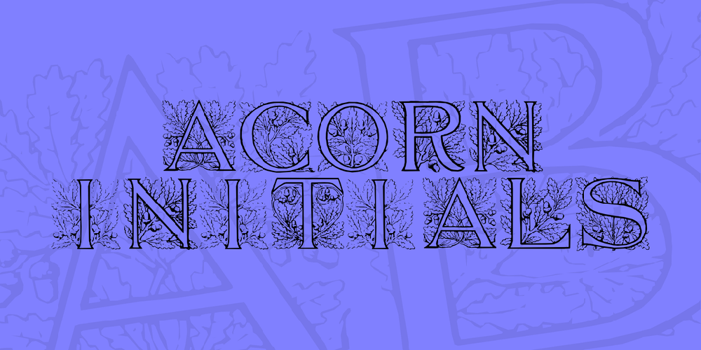 Acorn Initials font