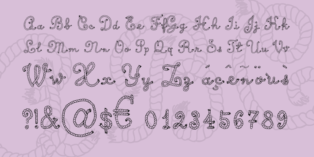 Calligraphy Rope font