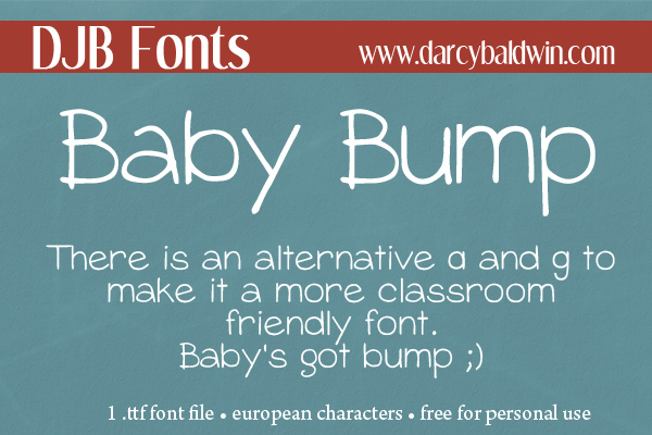 DJB Baby Bump font