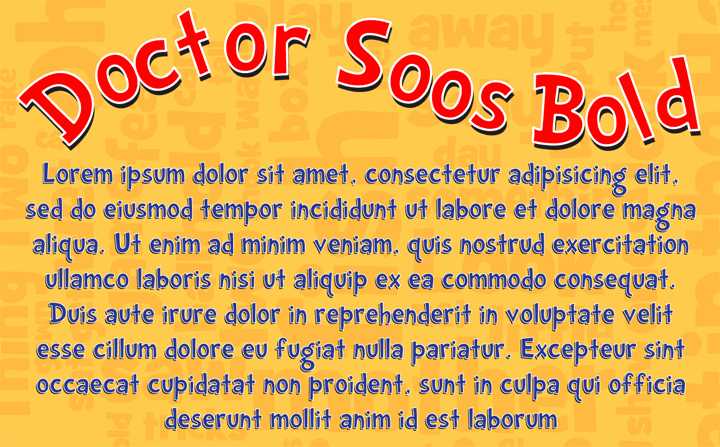 Doctor Soos Bold font