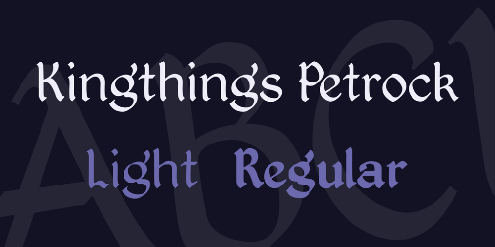 Kingthings Petrock Light font