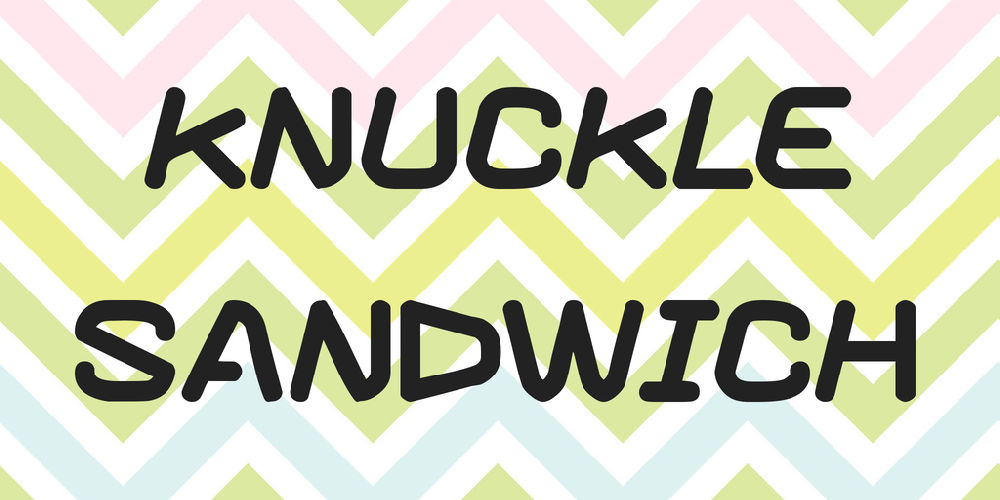 Knuckle sandwich font