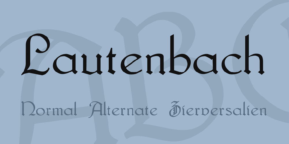 Lautenbach font