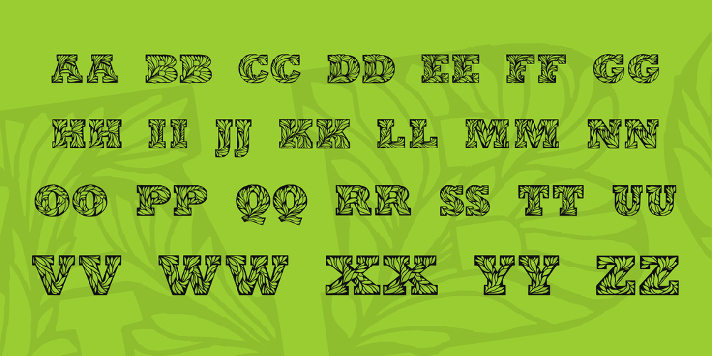 Leaffy font