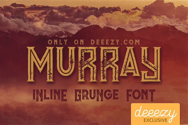 Murray inline grunge font