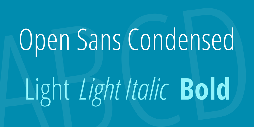 Open Sans Condensed Light font