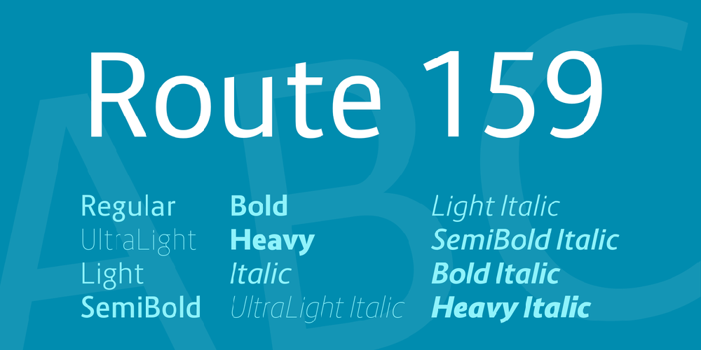 Route 159 font