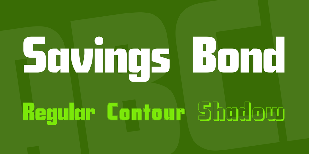 Savings Bond font