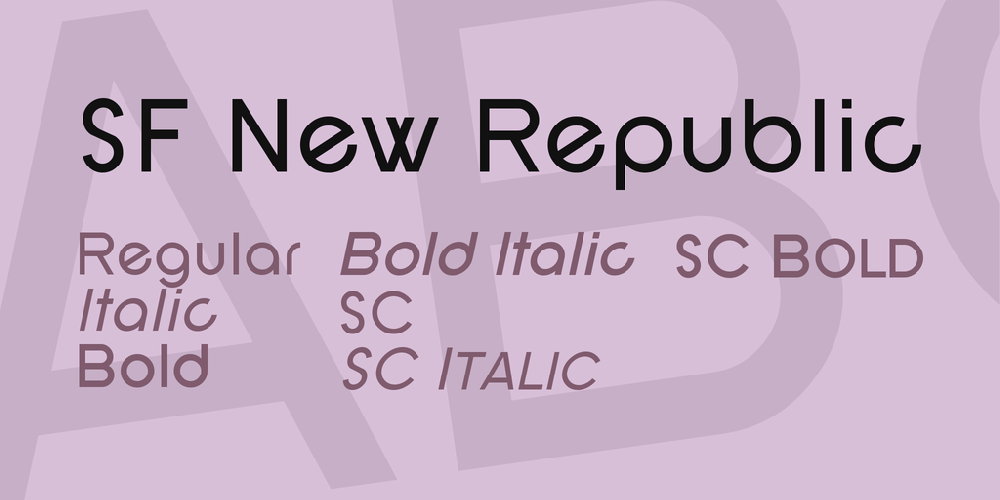 SF New Republic font