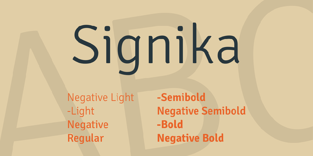 Signika Negative font