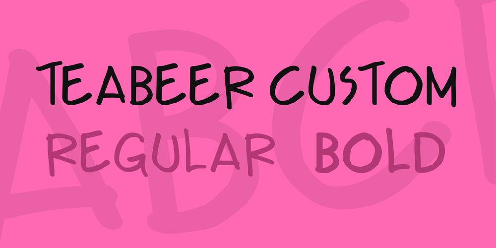 Teabeer Custom font