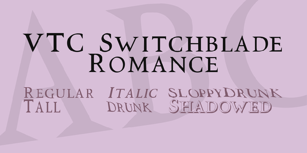 VTCSwitchbladeRomance font