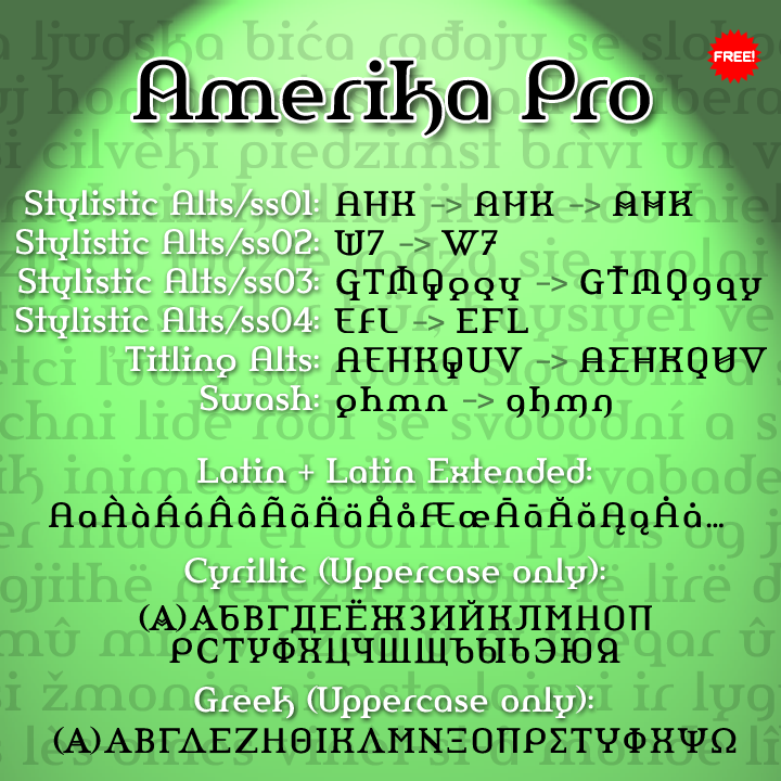 Amerika Pro font