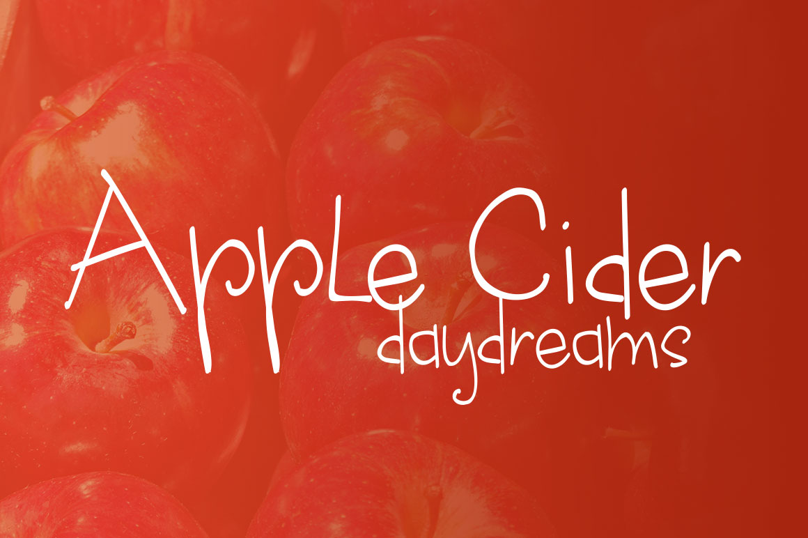 apple cider daydreams font