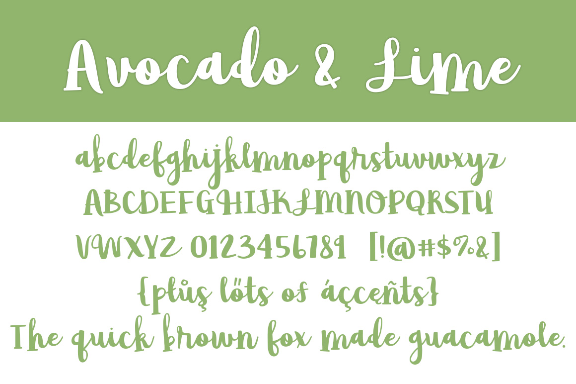 Avocado & Lime font
