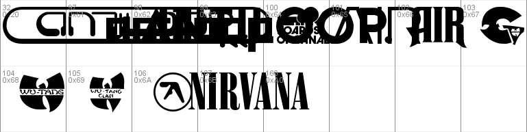 Bands & Artists font