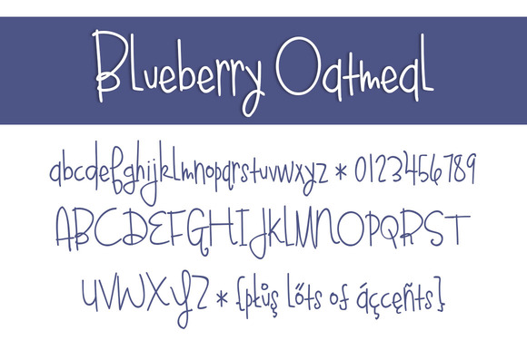 Blueberry Oatmeal font