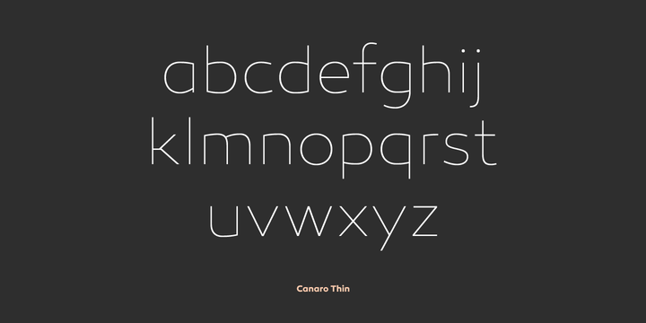 Canaro font