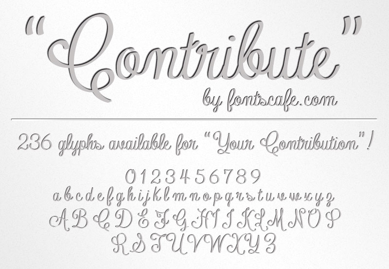 Contribute_FREE-version font