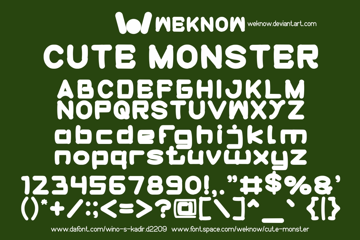 CUTE MONSTER font