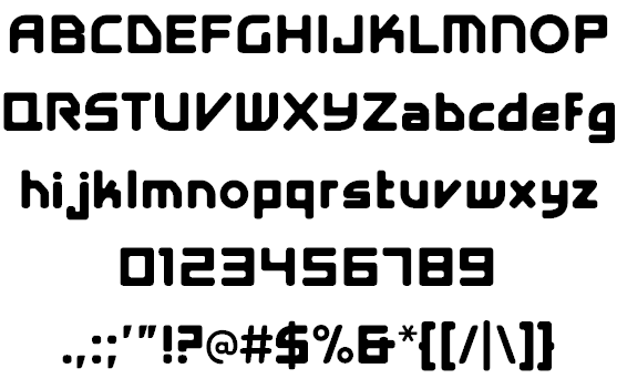 E4 Digitial Lowerised font