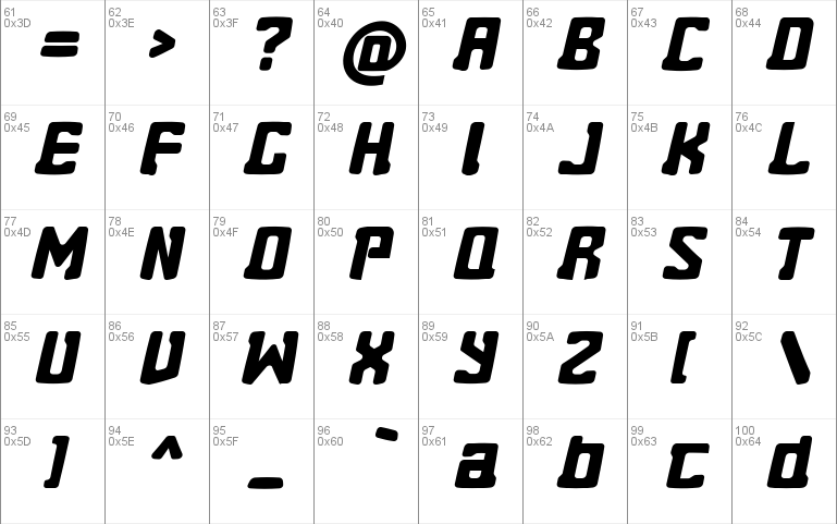 Eightball Skewed font