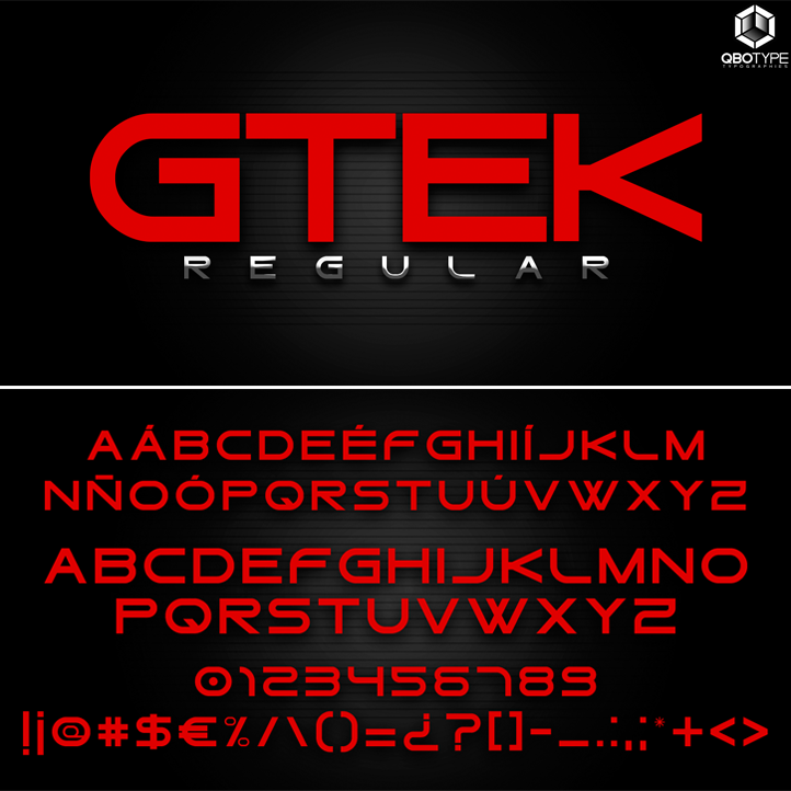 Gtek Regular font