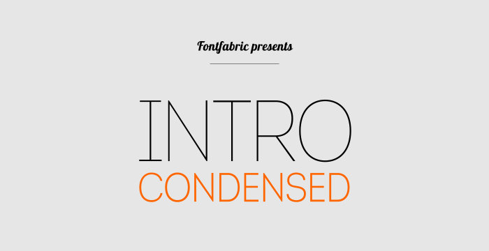 Intro Cond font