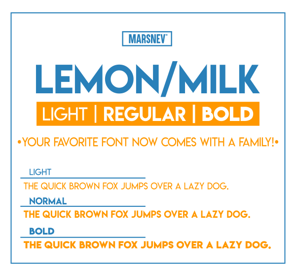 Lemon/Milk font