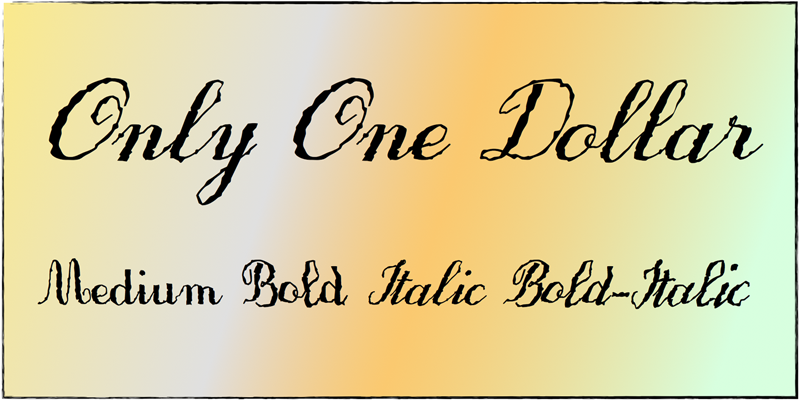 OnlyOneDollarDemo font