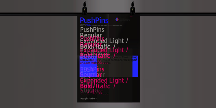 PushPins font