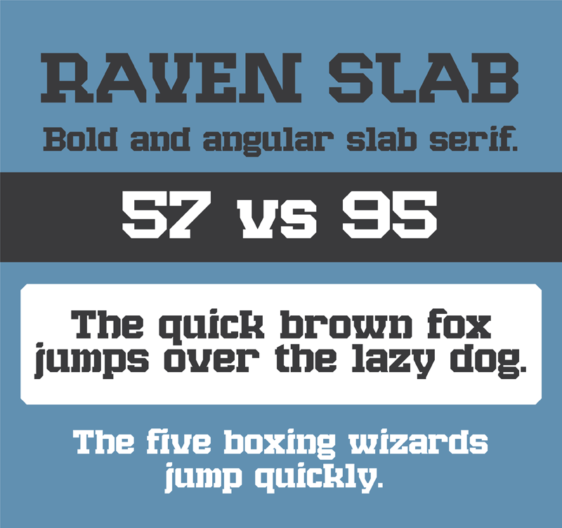 Raven Slab font