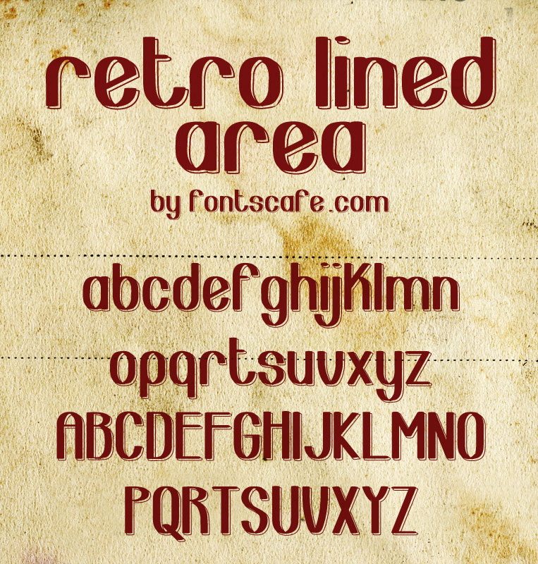 retro lined area_demo-version font