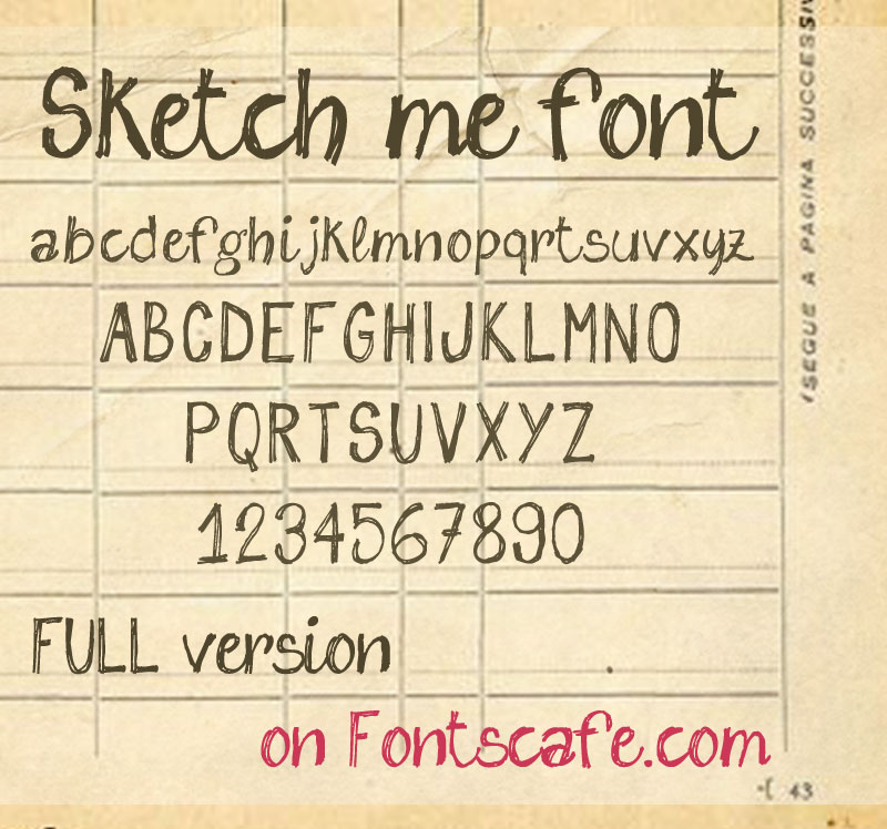 sketch me_FREE-version font