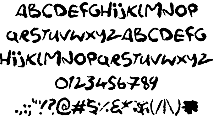 Splatink font