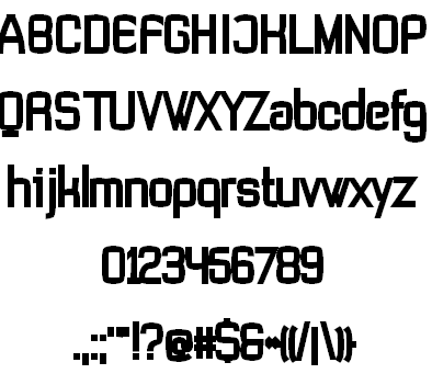 Tevegraphy font