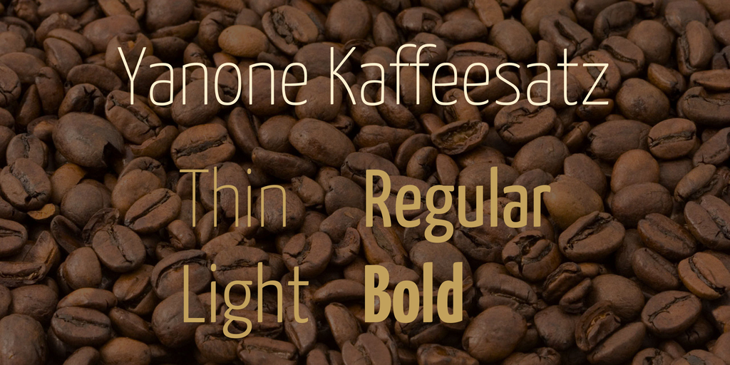 Yanone Kaffeesatz font