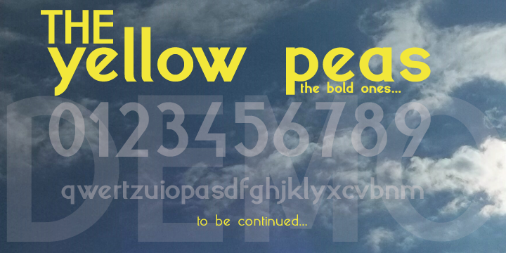 yellow peas  font