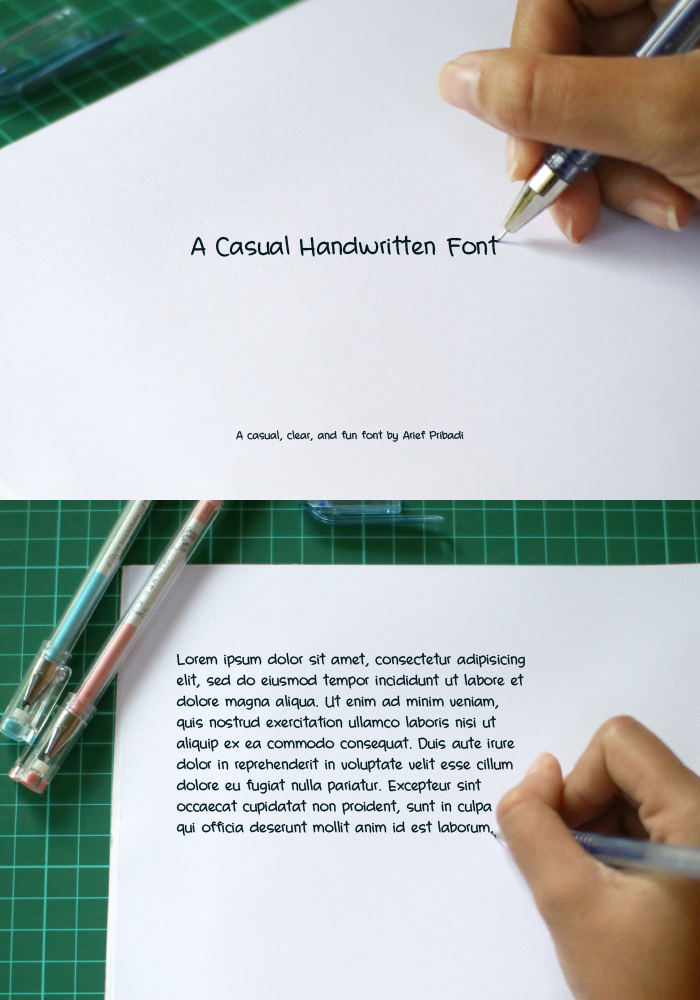 A.Casual.Handwritten.Pen font