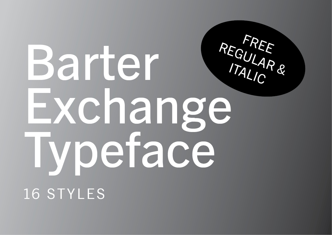 Barter Exchange font