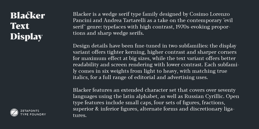 Blacker Display font