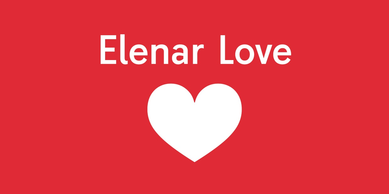 Elenar Love font