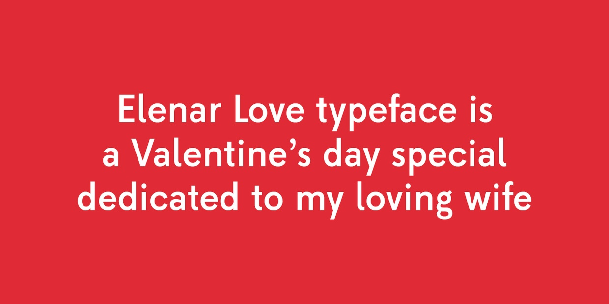 Elenar Love font