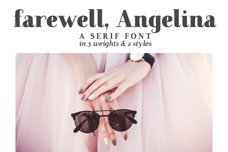 Farewell Angelina Sample font