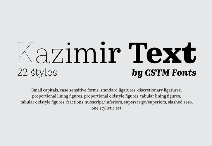 KazimirText-Black font