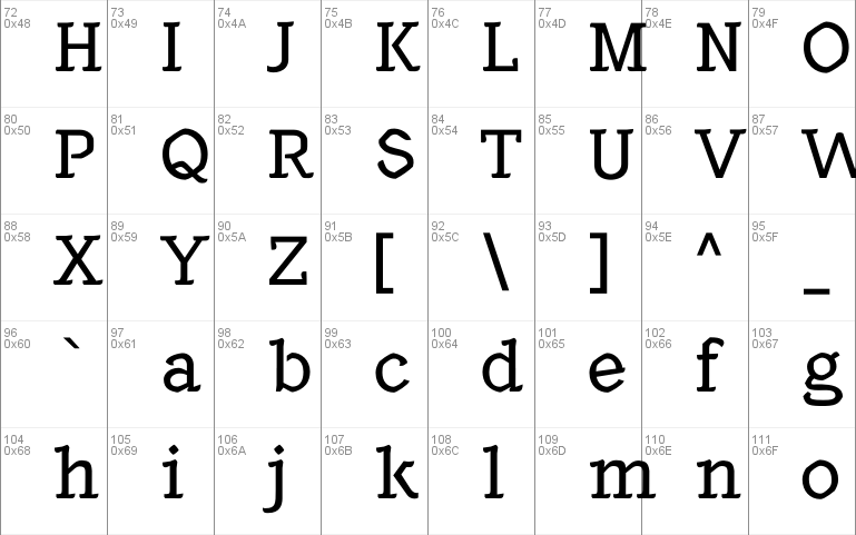 Kraketaer regular font